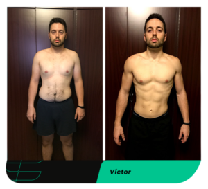 antes y después app de entrenamiento