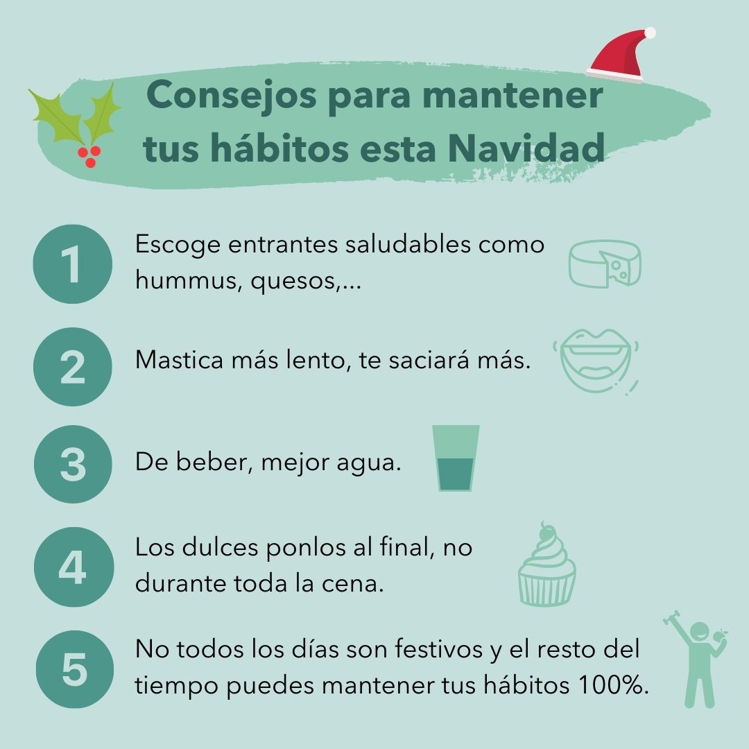 consejos hábitos menú navideño