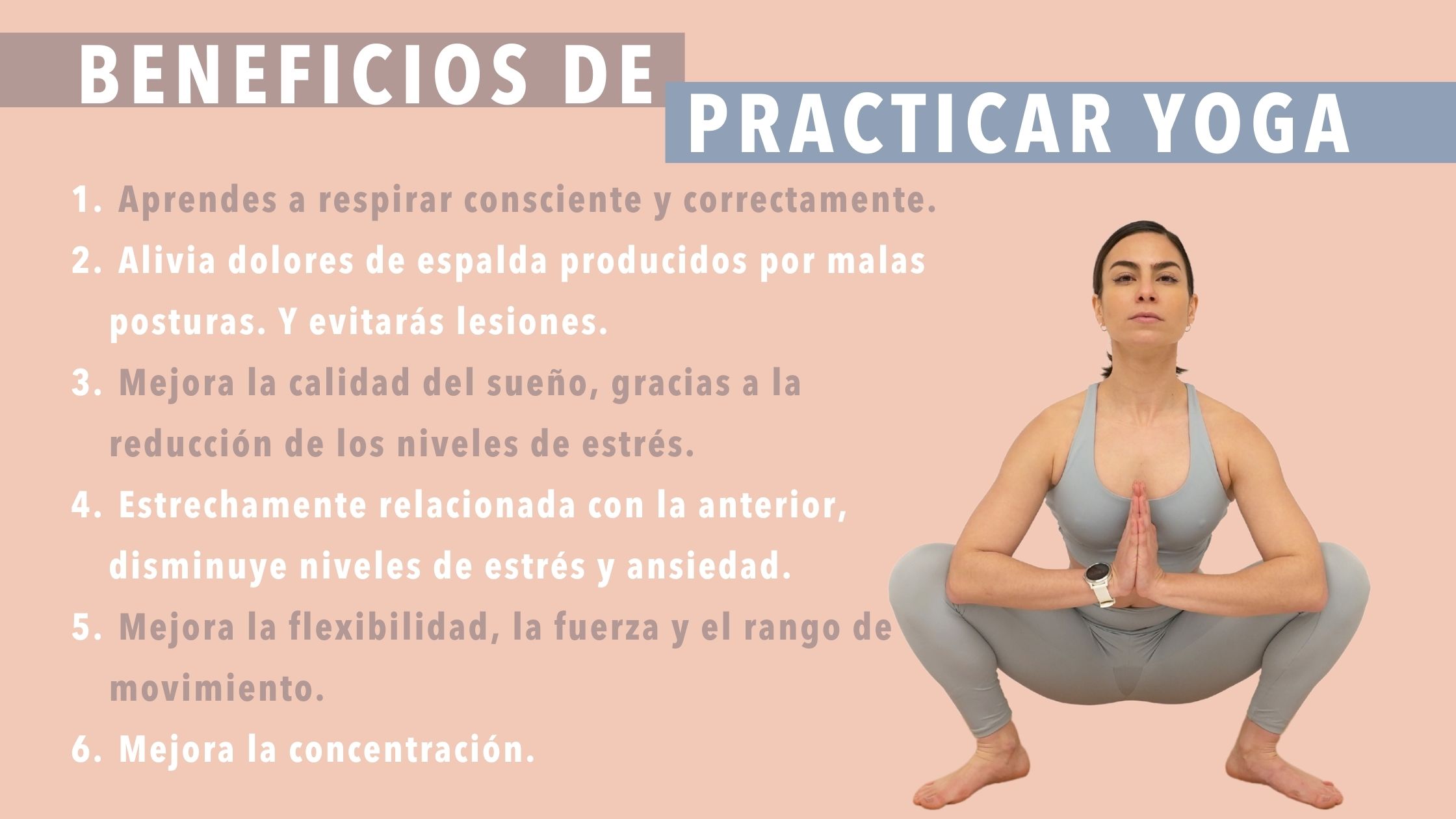 infografía beneficios practicar yoga en casa