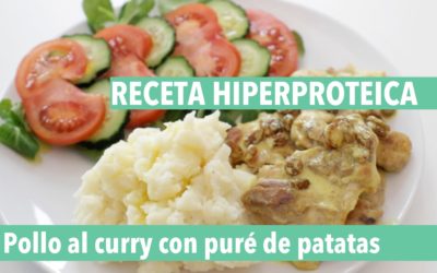 Receta hiperproteica y saludable: pollo al curry con puré de patatas