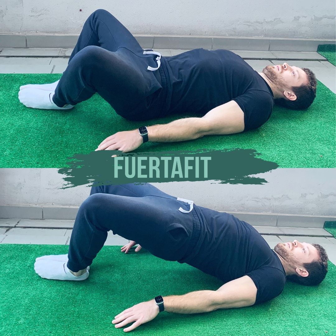 ejercicios de glúteos frog pump fuertafit