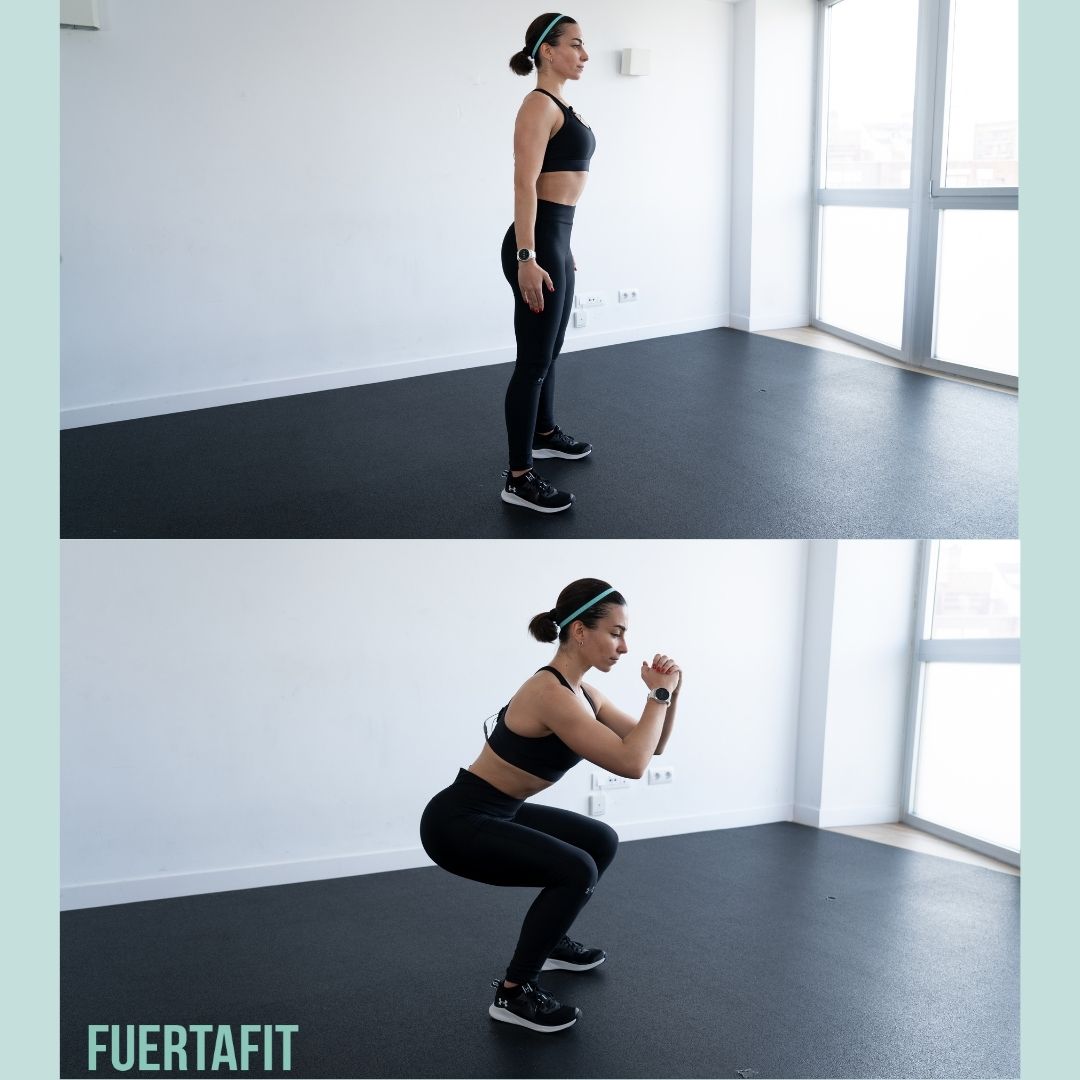sentadillas rutina cardio en casa