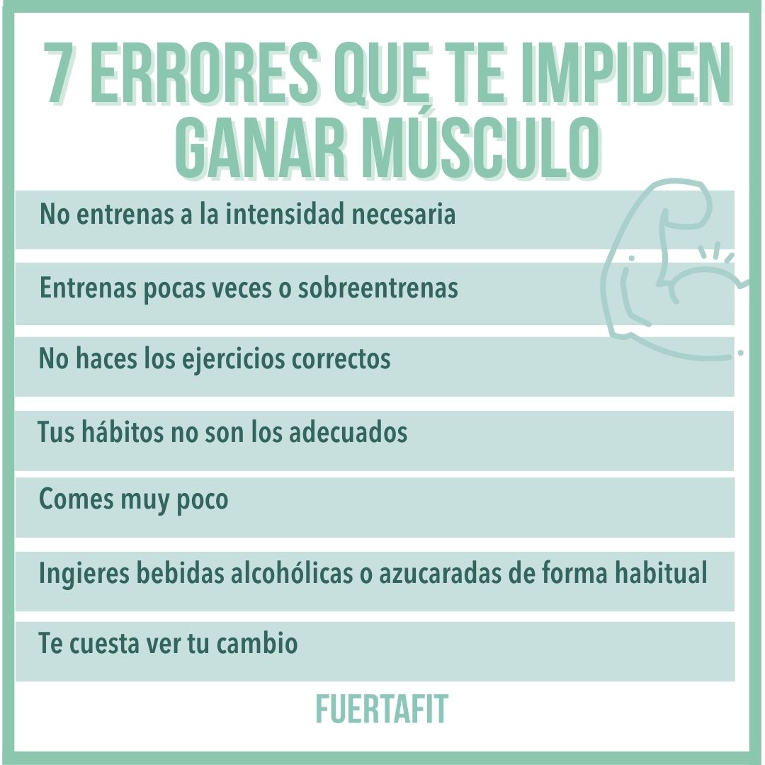 errores que te impiden ganar músculo