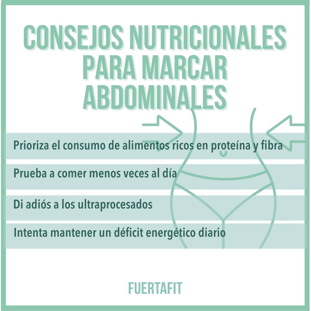 marcar abdominales cómo comer