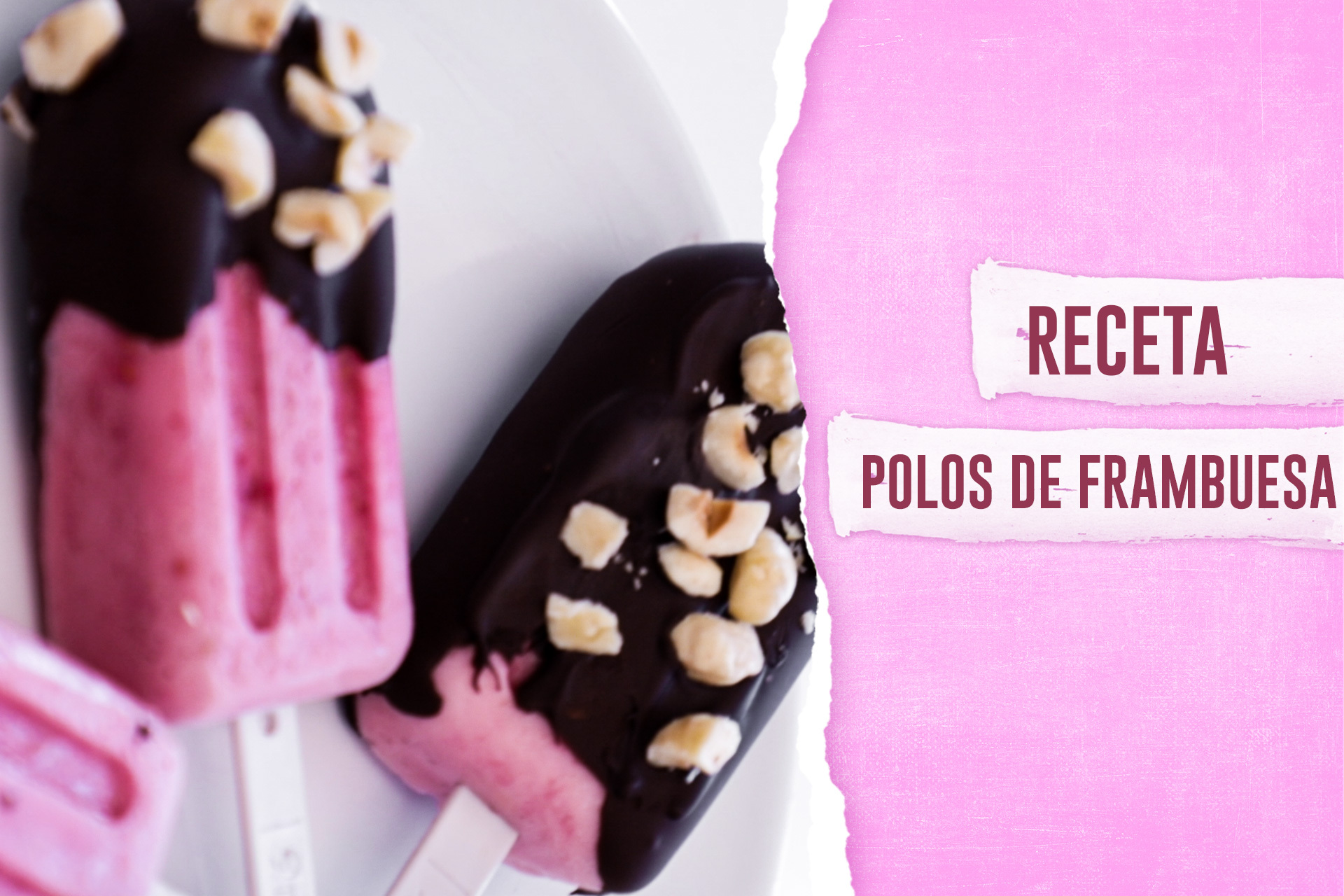 helado saludable de frambuesa